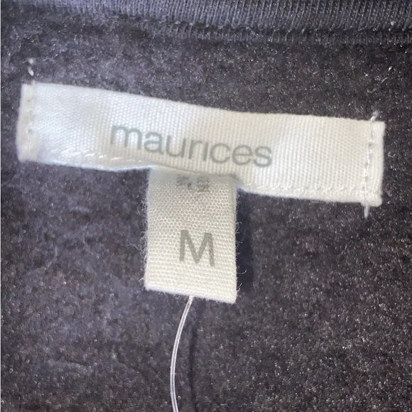 NWT Maurices Sherpa Black With Buffalo Plaid Sweatshirt Womens Medium - Picture 5 of 6